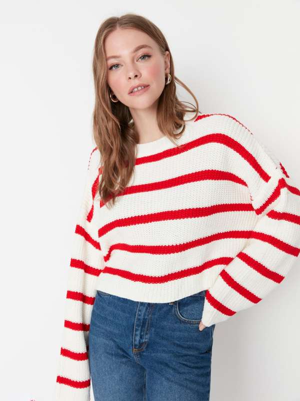 White Sweaters Buy Trendy White Sweaters Online in India Myntra