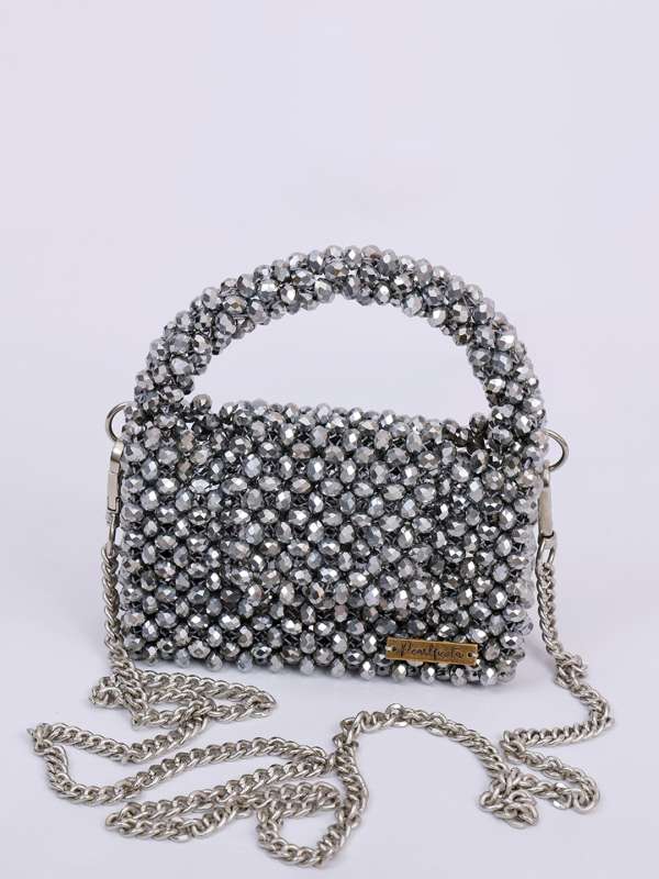 Buy quality Maanniya pure silver shoulder bag with stylish handle in New  Delhi