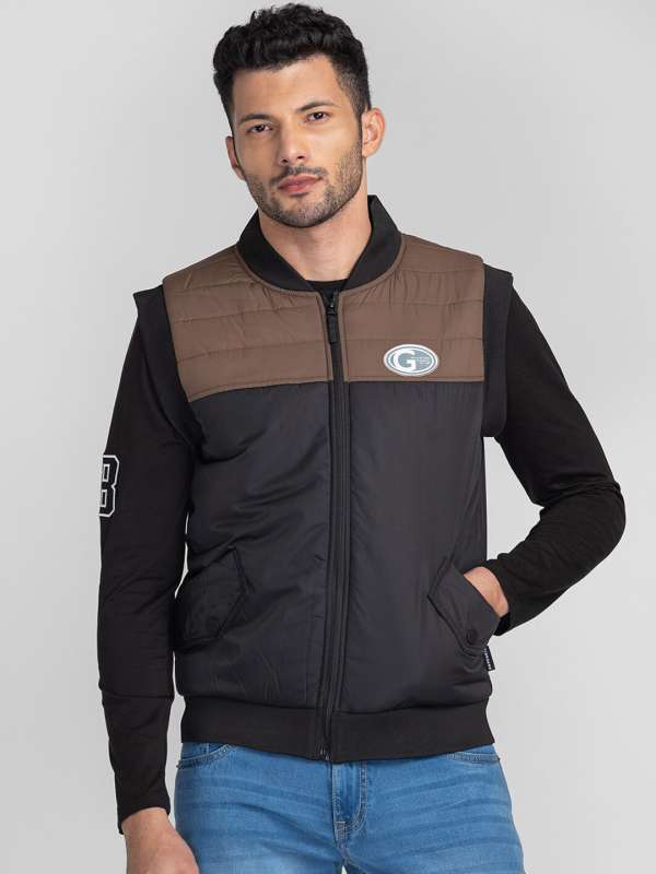 Half sleeve jackets for mens myntra new arrivals