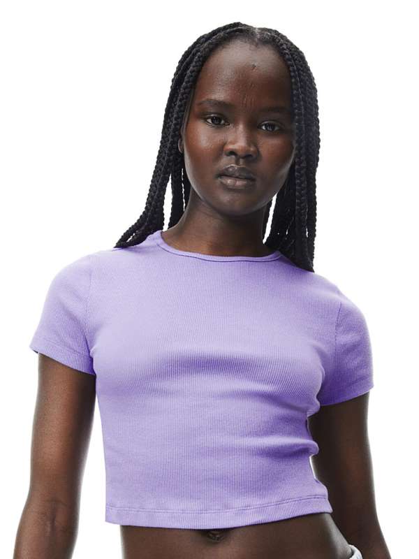 Cute purple crop tops hotsell