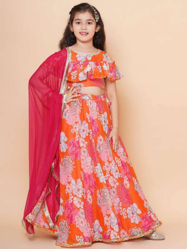 Orange dupatta for lehenga online store