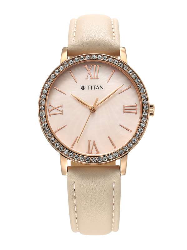 Titan pink outlet dial watch
