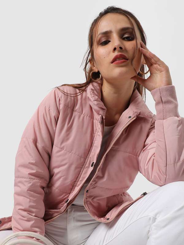 Buy online Women Pink Solid Jacket from jackets and blazers and coats for  Women by Showoff for ₹2489 at 60% off