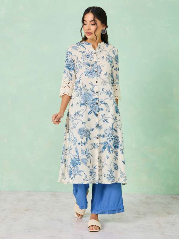 Buy online White Printed Long Shirt from western wear for Women by Showoff  for ₹760 at 66% off