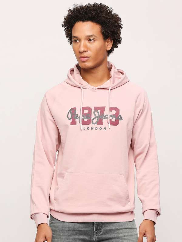 Pepe Jeans Pink Printed Hooded Sweatshirts Buy Pepe Jeans Pink