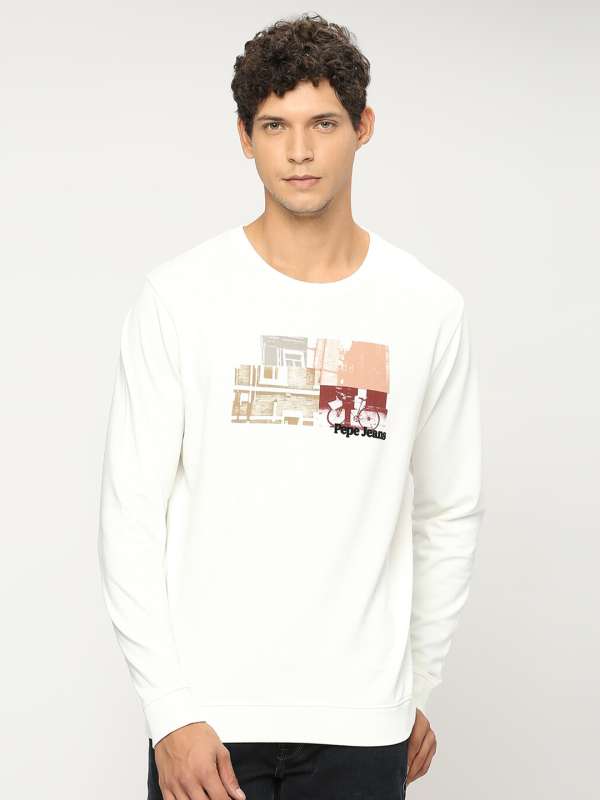 Pepe Jeans White Graphic Sweatshirt Buy Pepe Jeans White Graphic