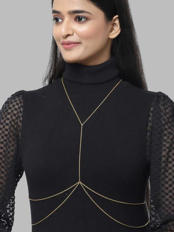 Gold plated body chain sale