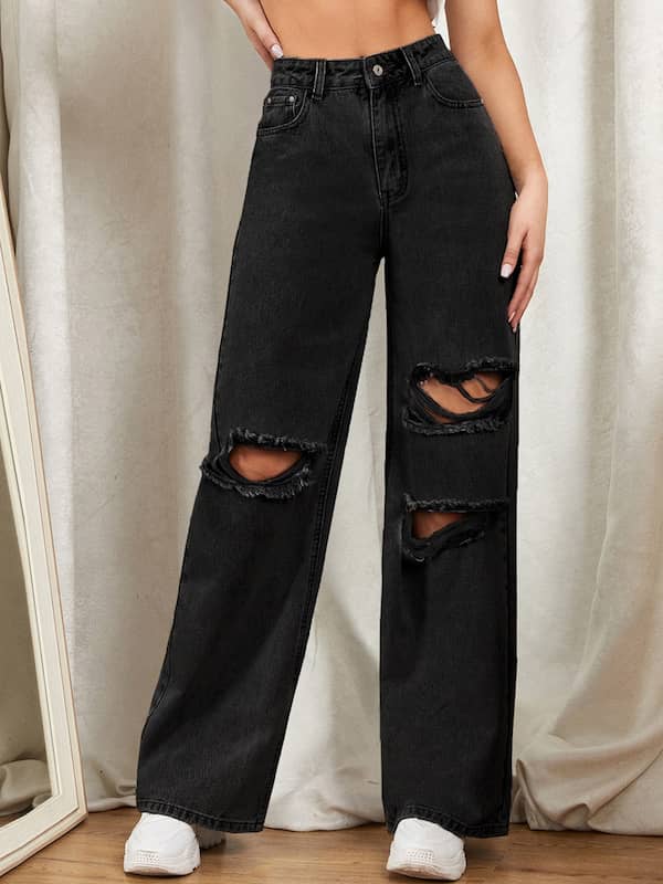 Black Ripped Jeans - Buy Black Ripped Jeans online in India