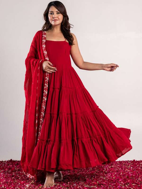 Women Red Churidar Salwar Suit Buy Women Red Churidar Salwar