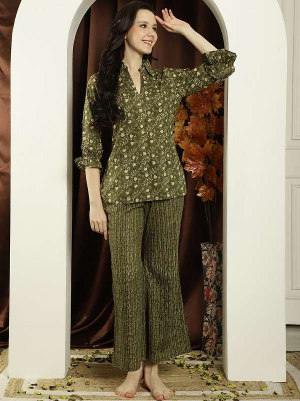 Buy Claura Milanch Cotton Full Sleeve Nighty Or Nightdress for Winter  Online at desertcartSeychelles