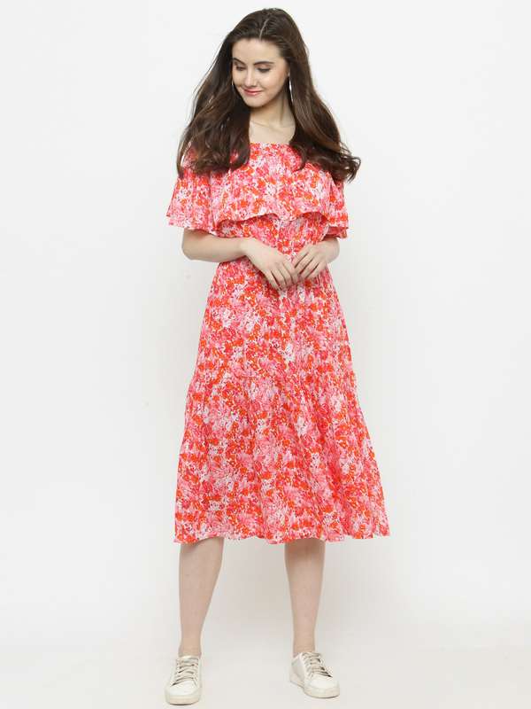 off shoulder dress myntra