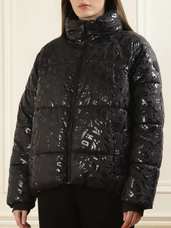 Dkny black sales jacket womens