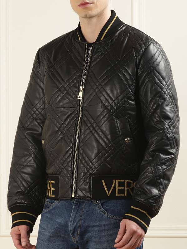 Versace leather jacket price clearance