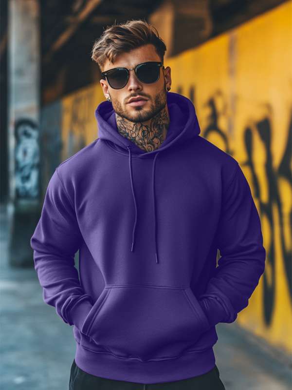 Purple Men Winter Wear Sweatshirts Hoodies Buy Purple Men Winter Wear Sweatshirts Hoodies online in India