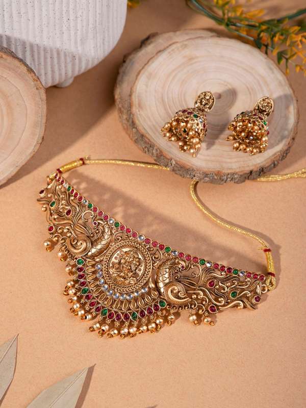 Temple jewellery 2025 pendant set