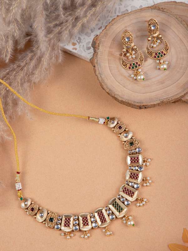 Real Gold Jewellery Set Buy Real Gold Jewellery Set online in India