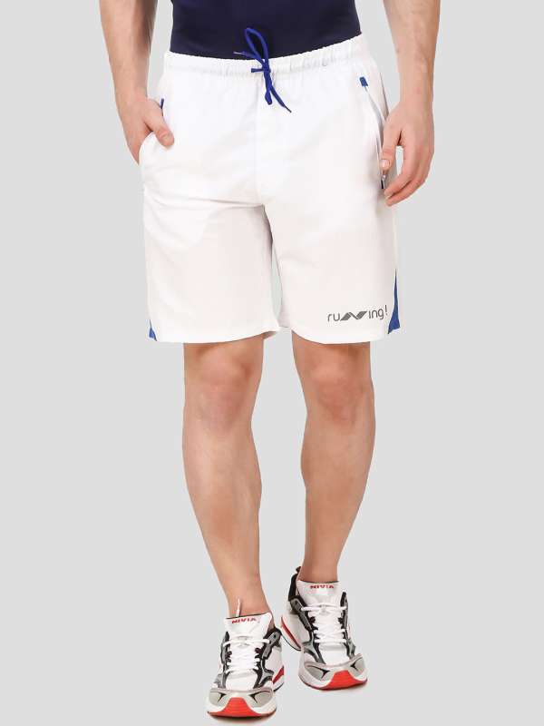 White Shorts Men Plain Color Smooth Board Sports Pants Men's