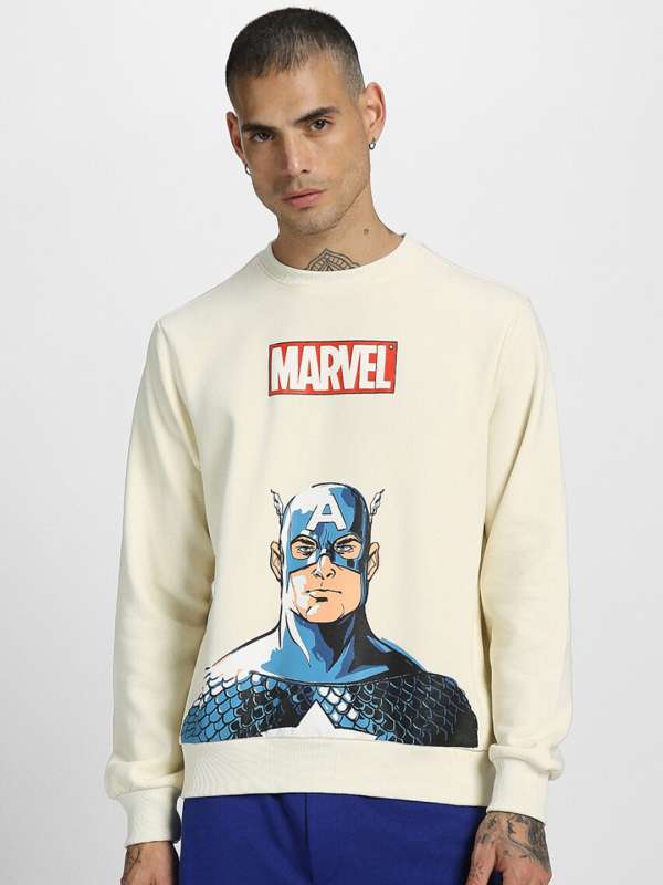 Men Sweatshirts Hooded Captain America Buy Men Sweatshirts