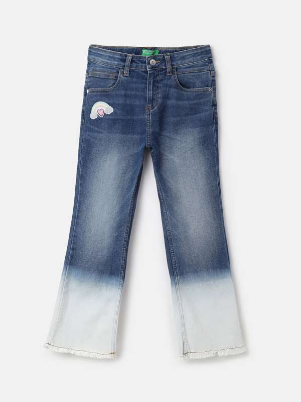Milokado Kids Girls Bell Bottom Jeans Washed Skinny India