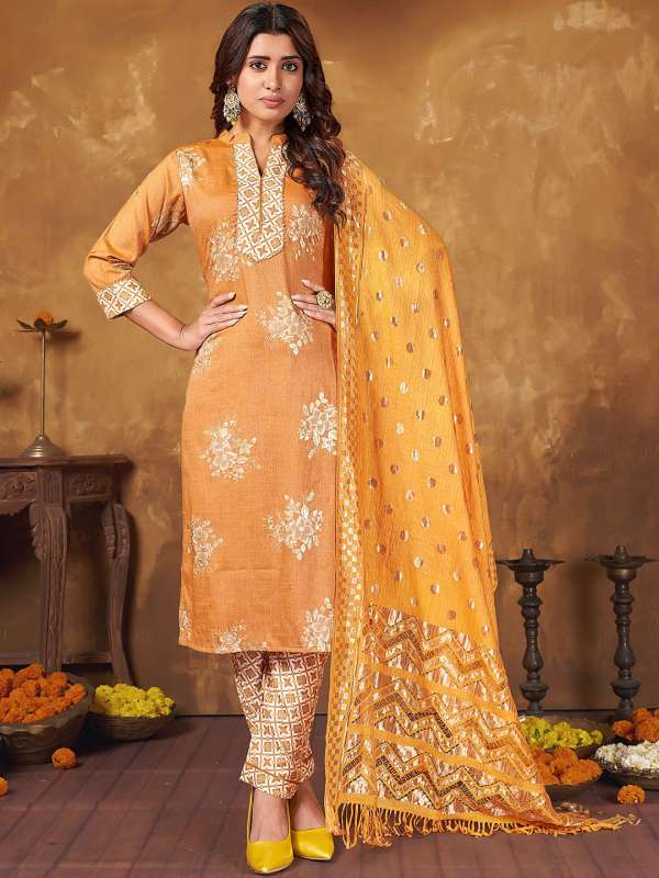 Women Mandarin Collar Salwar Suit Buy Women Mandarin Collar Salwar Suit online in India