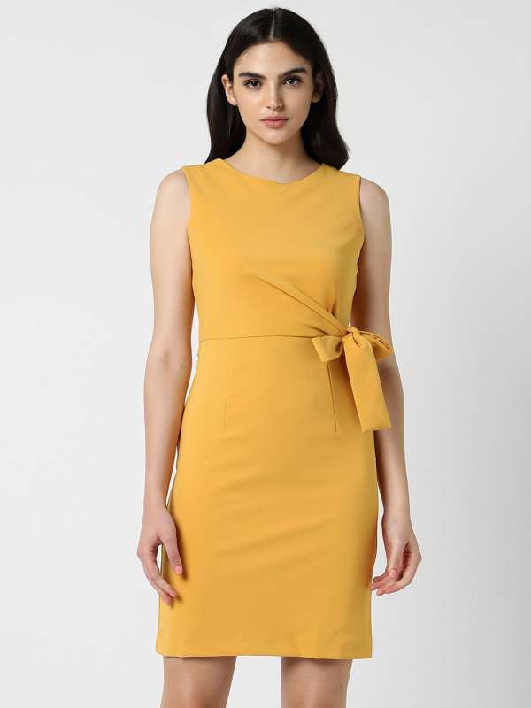 Yellow Off White Women Dresses Van Heusen Buy Yellow Off White