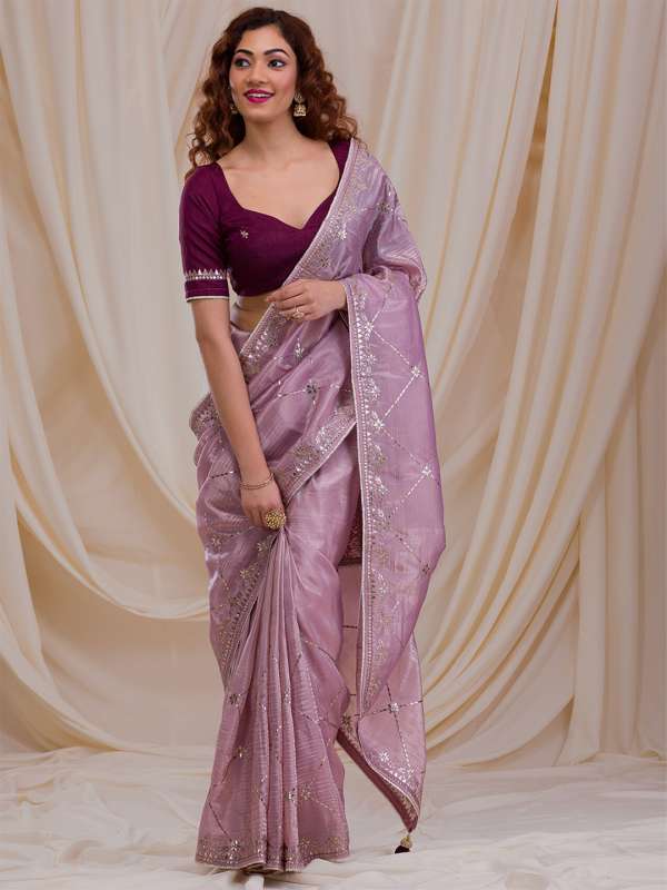 Myntra embroidered sarees clearance