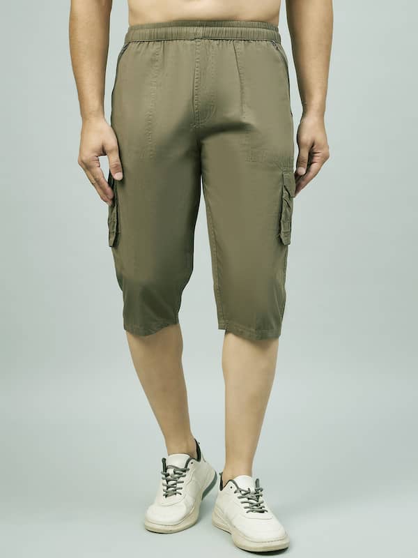 Buy HINGE Mens 3/4th Capri Shorts - Pack of 4 Pcs (S) at