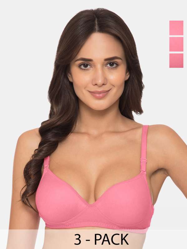 Buy Komli Lightly Padded Non Wired Full Coverage Bra - Grey at Rs.365  online