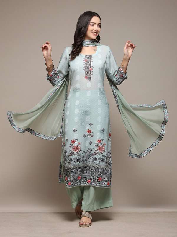 Biba Unstitched Salwar Suits Suit Dupatta Tracksuits Dress
