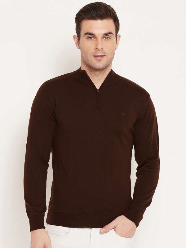 Pullover sweater with deals collared shirt