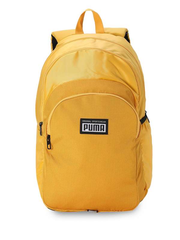 Yellow puma backpack top