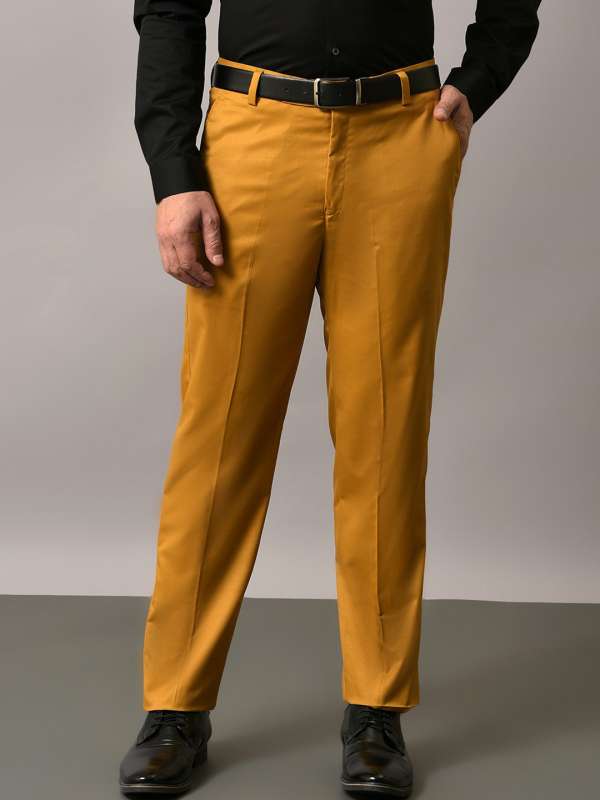 Mustard Trousers For Men Buy Mustard Trousers For Men online in India