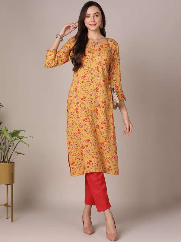 Ahika women's printed straight kurta hotsell