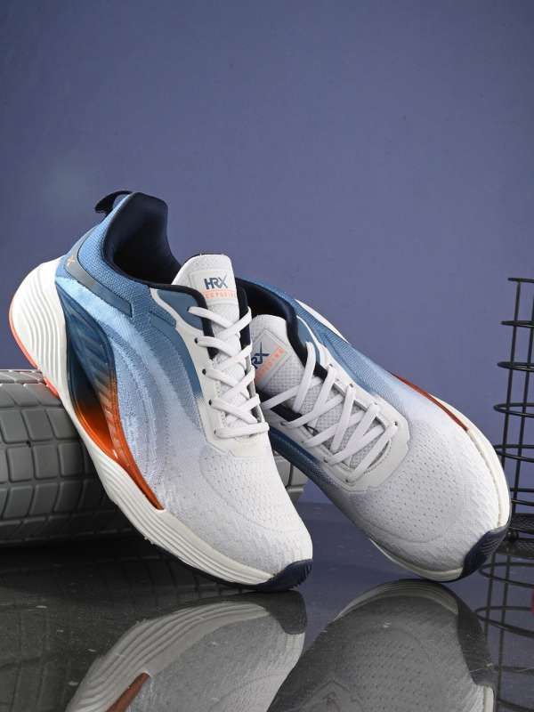 Buy HRX By Hrithik Roshan Men White And Blue Memory Foam Technology Running  Shoes - Sports Shoes for Men 23484790