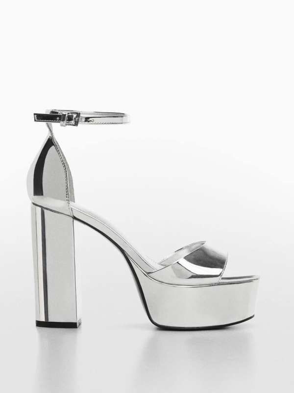Silver Shoes Mango Buy Silver Shoes Mango online in India