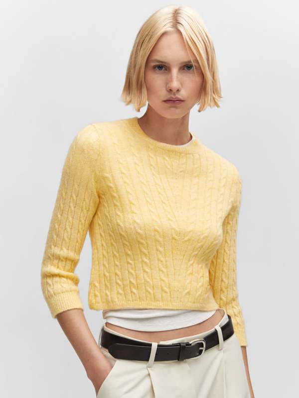 Mango yellow sweater hotsell