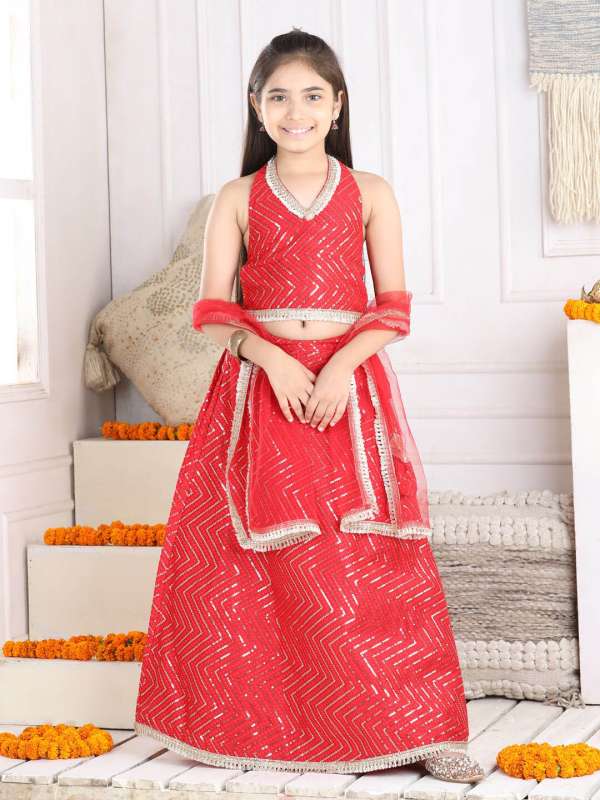 Kids Red Lehenga Choli Buy Kids Red Lehenga Choli online in India