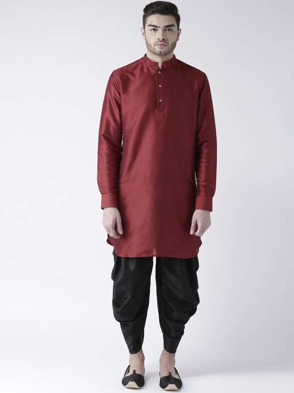 Red kurta hot sale black pant