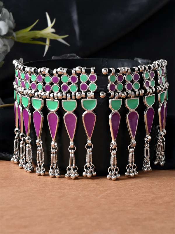 Fabstreet Silver Alloy Necklace Buy Fabstreet Silver Alloy