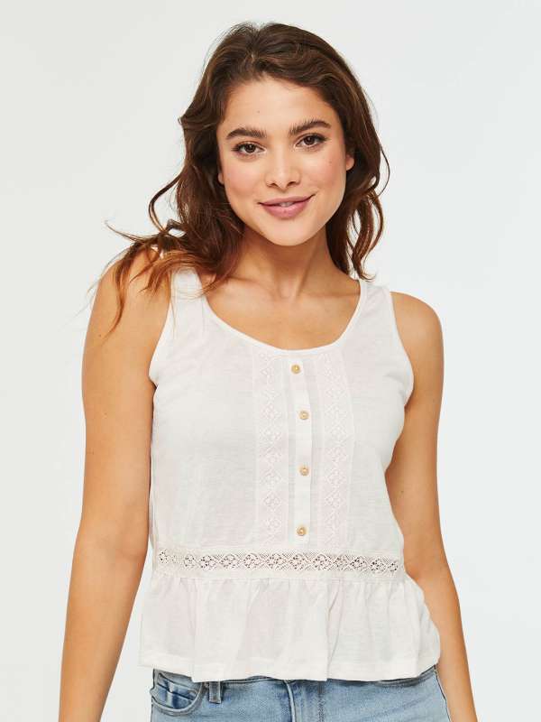 Lace detail tank top  CoolSprings Galleria