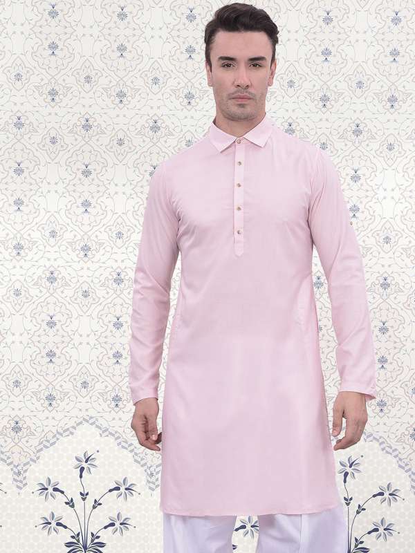 Printed Men Pink Cotton Kurta Pajama at Rs 1550/set in Mumbai