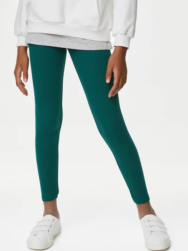 Buy Grey Melange Leggings for Girls by Juniors by Lifestyle Online