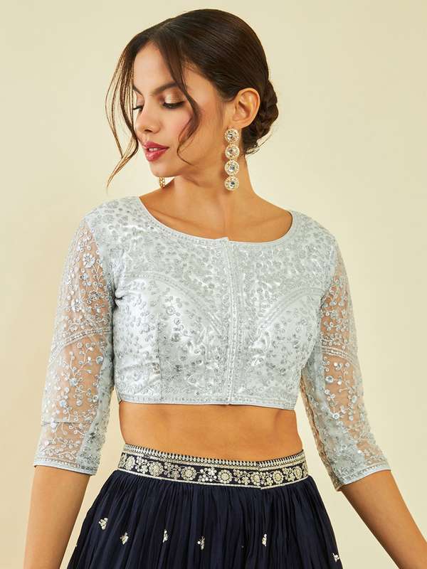 silver sequin blouse