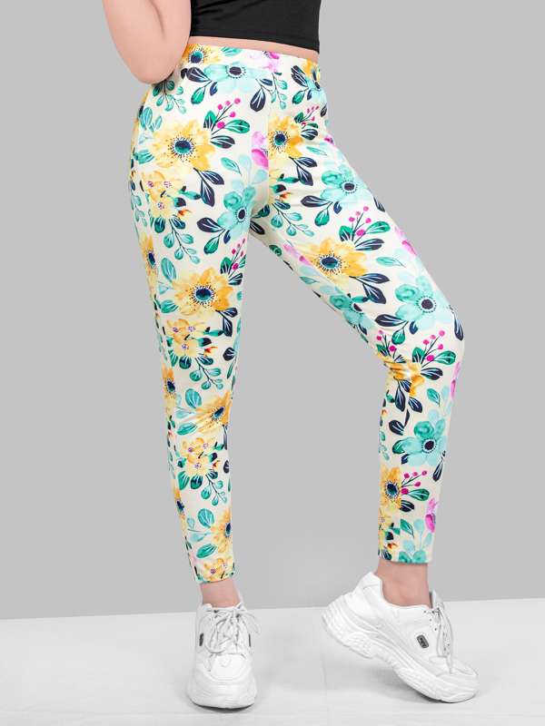 Floral Design White Women Printed Jeggings, Size: Free at Rs 100