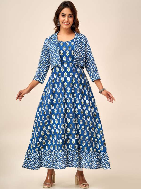 Myntra kurtis with shop jacket