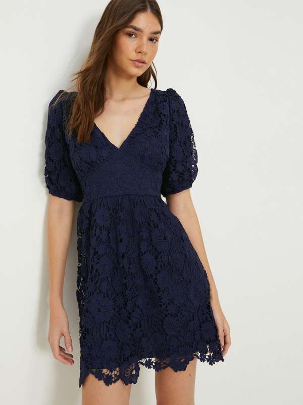 Dorothy perkins navy lace dress shop