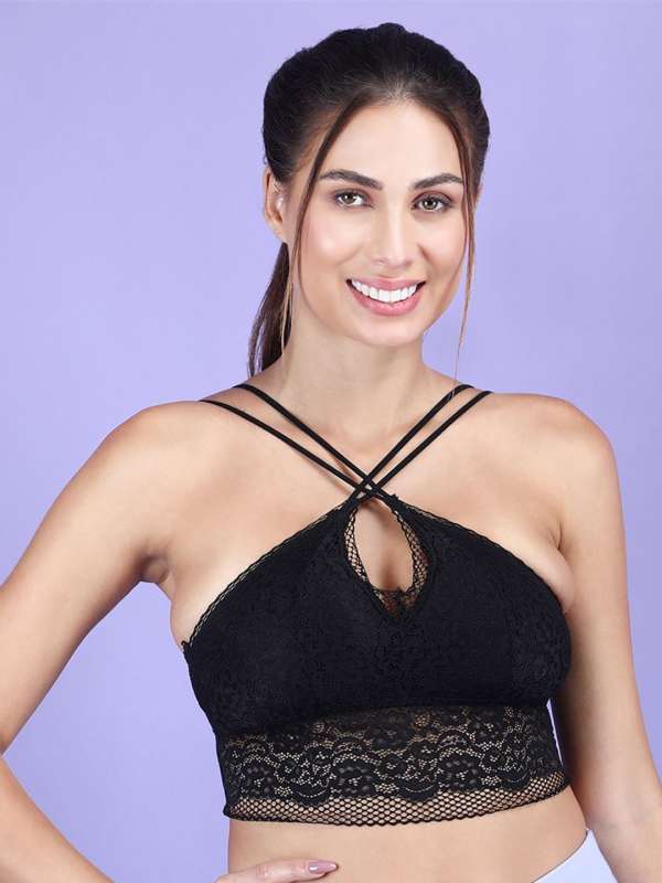 Hot Sexy Black Halter Neck Bra-Ladies-Girls-Women-Online--India  @ Cheap Rates Apparel-Free Shipping-Cash on Delivery