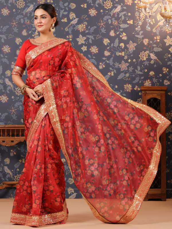 Myntra organza sarees online