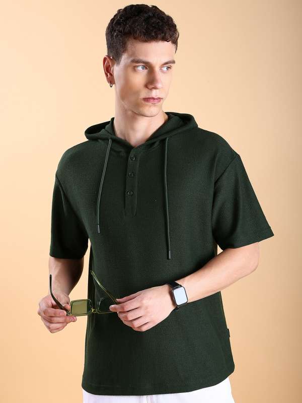 Green Men Hooded Tshirts Buy Green Men Hooded Tshirts online in
