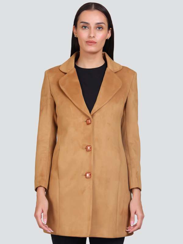 Women's mustard yellow peacoat sales